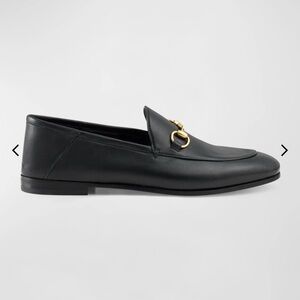 GUCCI Braxton Women’s Black Leather Horsebit Loafer - Size 38 1/2